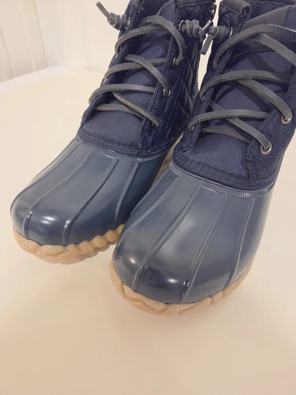 Womens Navy Blue Duck Boots